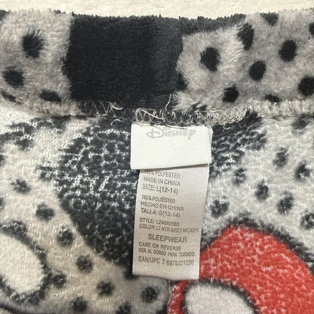 Disney Mickey Mouse Woman's Large Fleece Sleep Pants Size L (12-14) Sleepwear - Picture 6 of 15